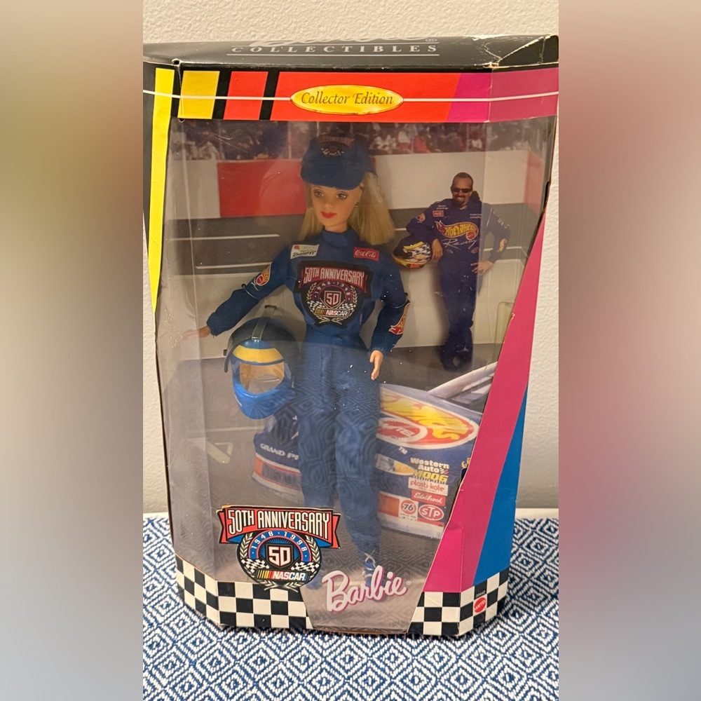 Barbie Collector Edition Nascar 50th anniversary. New in box